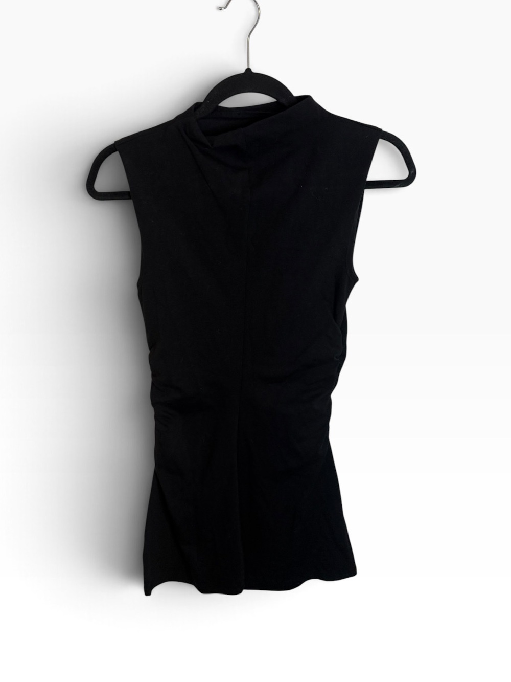 NWT Forever 21 Black Ruched Sleeveless Jersey Knit Mini Dress